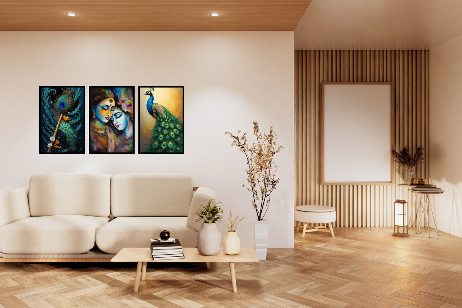 Indian Lord Krishna Wall Art Framed Prints 5