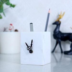 table clock seno marble table clock and stationary holder 1.jpg