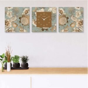 wall clock mundane blue clock and wall art 1.jpg